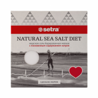 Соль морская пищевая с пониженным содержанием натрия 500гр картон упак Setra